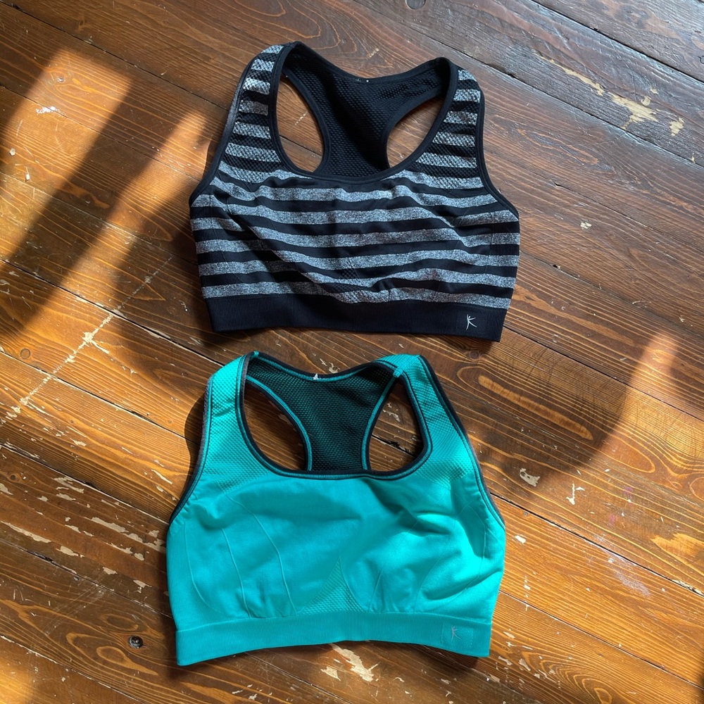 Two low impact sports bras